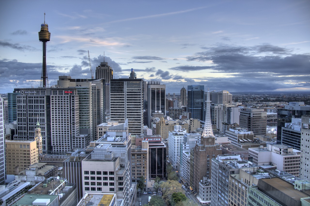 sydney, downtown, from above